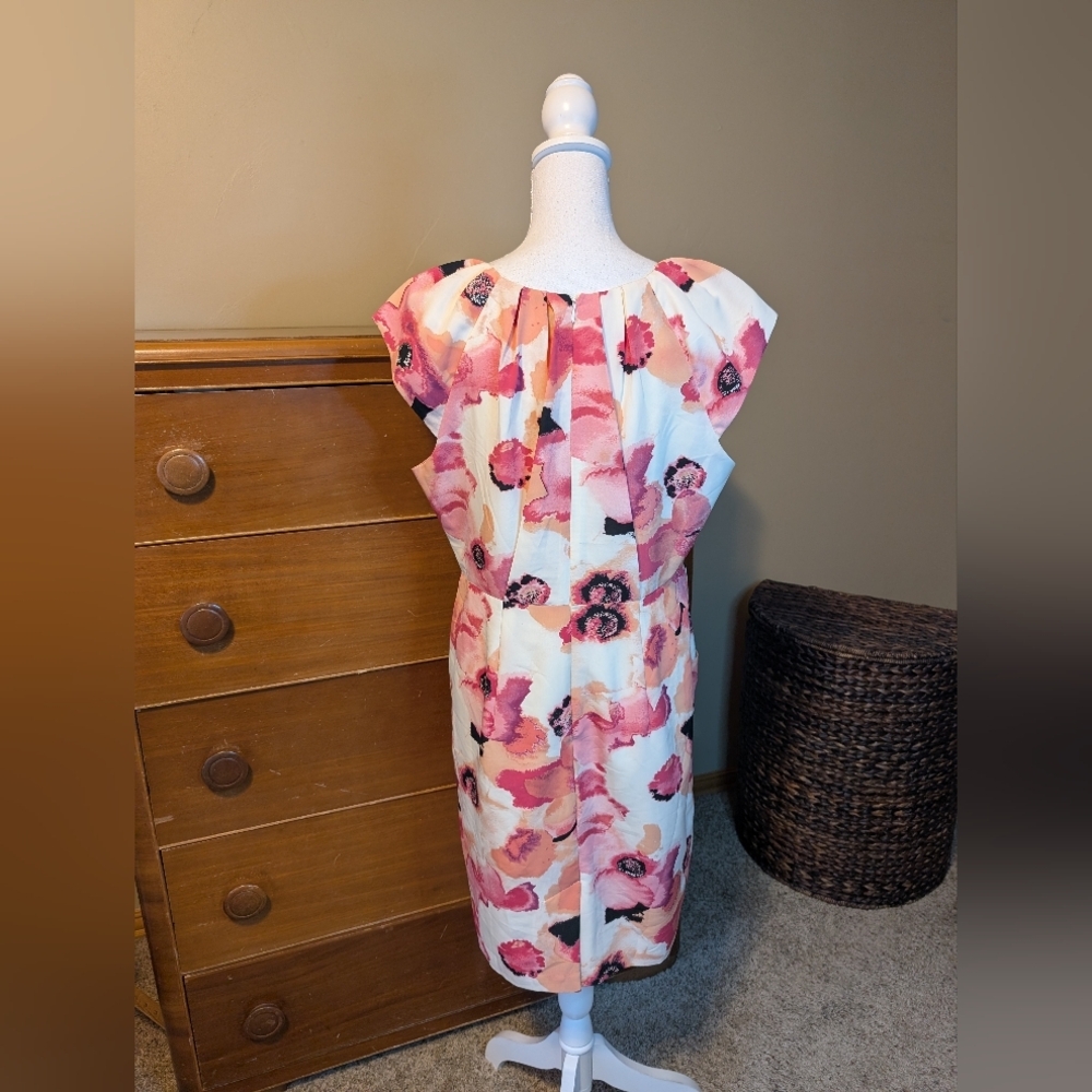 Women’s Apt 9 Sleeveless Floral Romantic Fitted Dress SZ16 - Picture 6 of 14